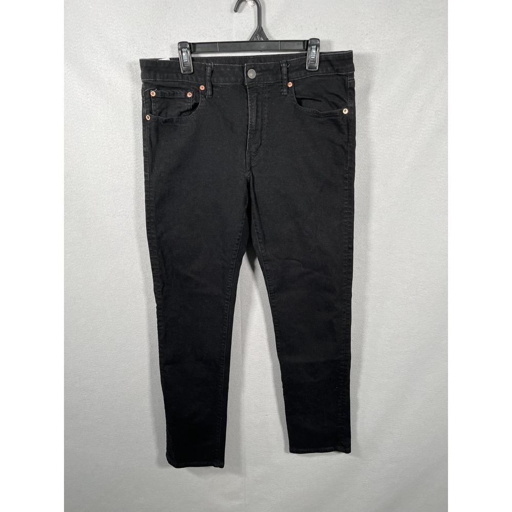 American Eagle Outfitters Jeans Mens 36 Black Denim Dark Wash Skinny Leg Outdoor